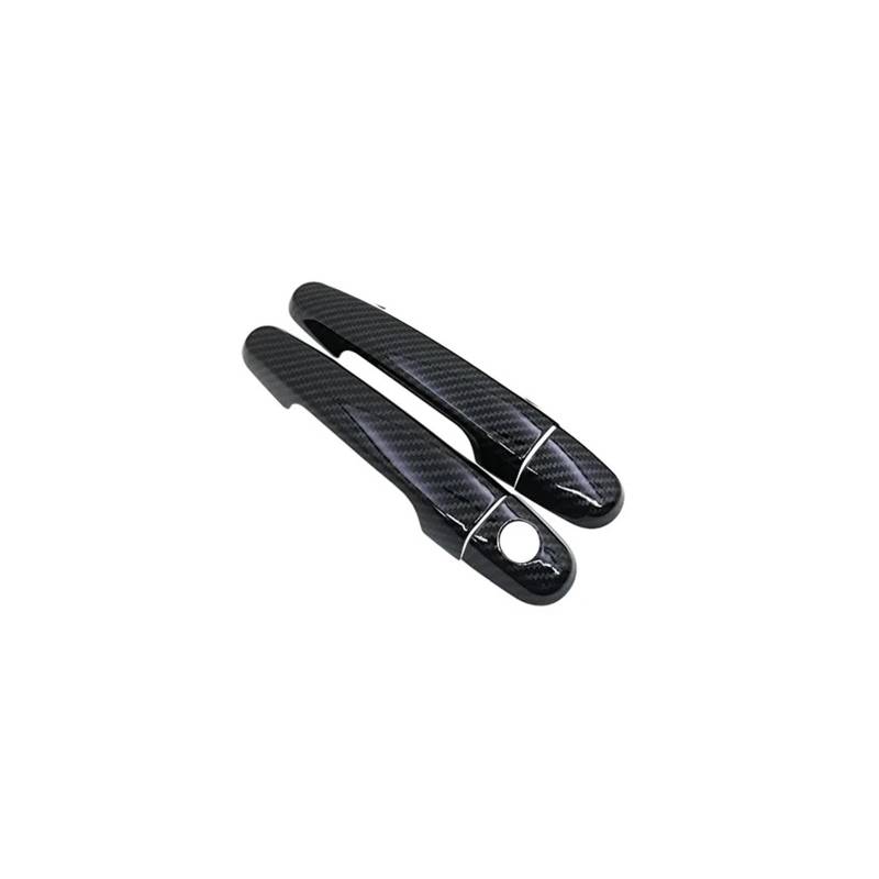 HILLAR Auto Außentürgriffe Für Citroen C1 MK2 2014~2022 Auto Nachahmung Kohlefasergriffe Türgriffe Autotürgriffabdeckung Außentürgriff Auto(1Keyholes 2door) von HILLAR