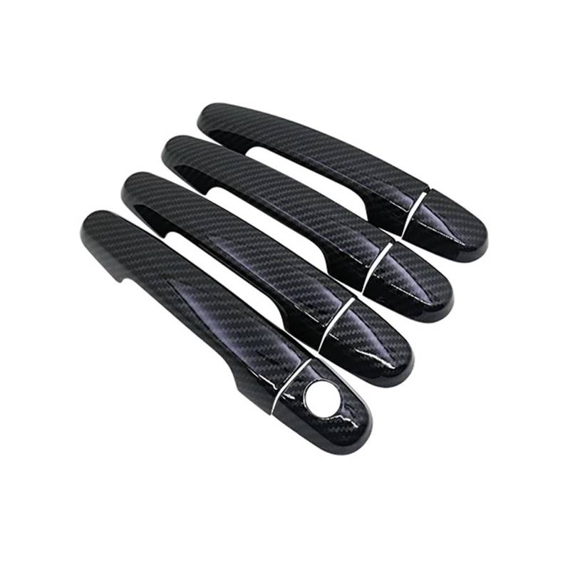HILLAR Auto Außentürgriffe Für Citroen C1 MK2 2014~2022 Auto Nachahmung Kohlefasergriffe Türgriffe Autotürgriffabdeckung Außentürgriff Auto(Handle 1 Keyhole) von HILLAR