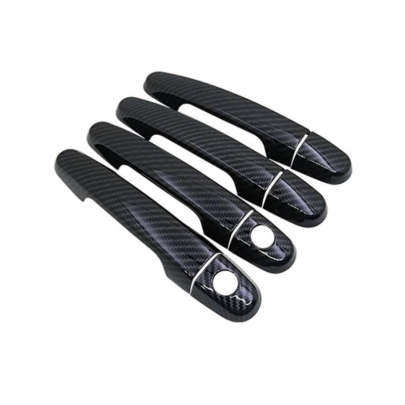 HILLAR Auto Außentürgriffe Für Citroen C1 MK2 2014~2022 Auto Nachahmung Kohlefasergriffe Türgriffe Autotürgriffabdeckung Außentürgriff Auto(Handle 2 Keyhole) von HILLAR
