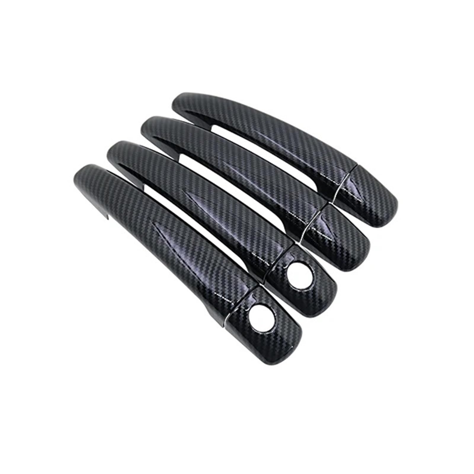 HILLAR Auto Außentürgriffe Für Citroen C3 2012~2016 Auto Nachahmung Kohlefaser Aufkleber Stil Aussehen Auto Türgriff Abdeckungen Außentürgriff Auto(2Keyholes 4door) von HILLAR