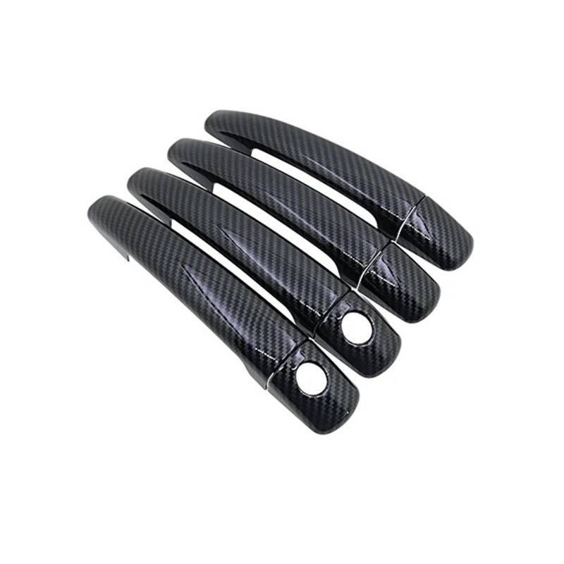 HILLAR Auto Außentürgriffe Für Citroen C3 2012~2016 Auto Nachahmung Kohlefaser Aufkleber Stil Aussehen Auto Türgriff Abdeckungen Außentürgriff Auto(2Keyholes 4door) von HILLAR