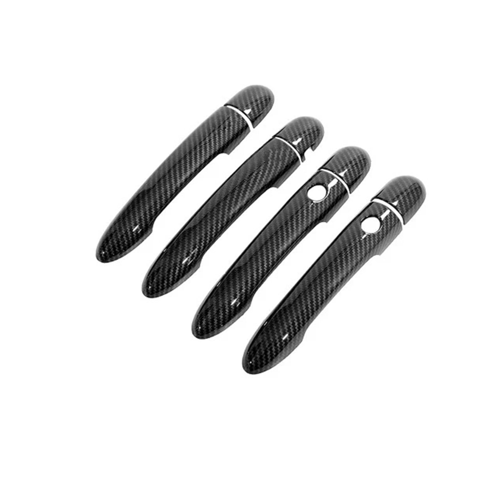 HILLAR Auto Außentürgriffe Für Espace IV J81 2002~2015 Autotür-Imitation-Carbonfaser-Griffabdeckungen Oder Chrom-Türgriffabdeckungen Auto Außentürgriff Auto(Handle 2 Buttons) von HILLAR