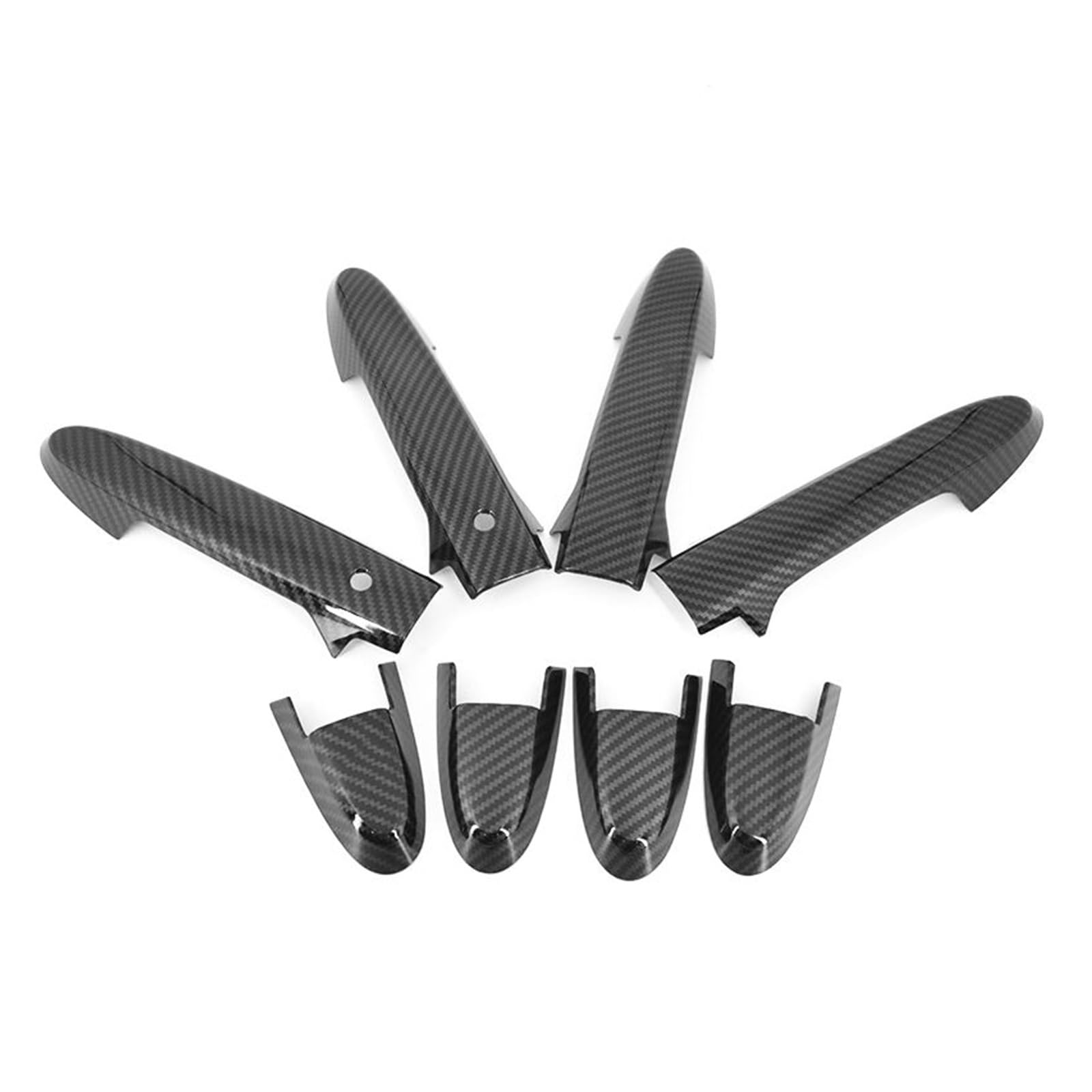 HILLAR Auto Außentürgriffe Für Fit Für Jazz 2014 2015 2016 2017 2018 2019 2020 Carbon Fiber Chrom Auto Seite Türgriff Abdeckung Aufkleber Außentürgriff Auto(Carbon 2 Buttons) von HILLAR