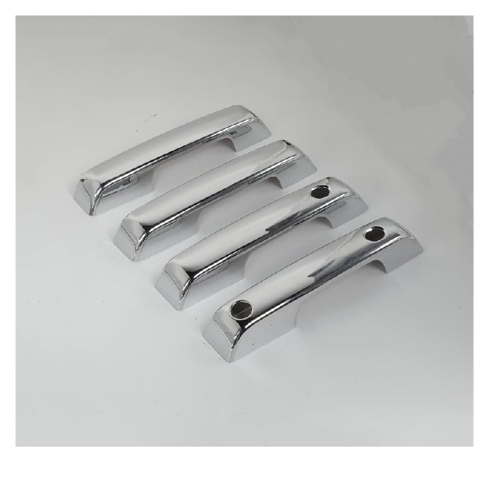 HILLAR Auto Außentürgriffe Für Ford Für F150 2021 2022 Schwarz/Kohlefaser/Chrom Auto Styling Auto Türgriff Abdeckung Trim Außentürgriff Auto(Silber) von HILLAR
