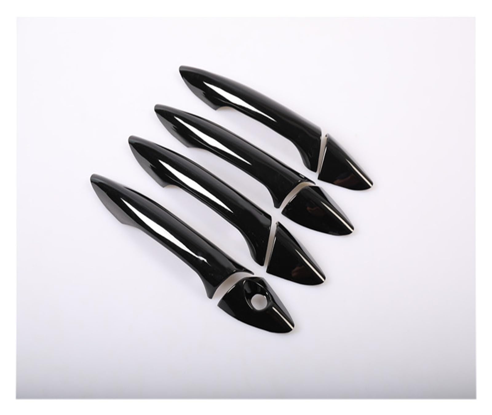 HILLAR Auto Außentürgriffe Für Hyundai Für Elantra 2012-2016 Glänzend Schwarz Chrom Auto Türgriff Abdeckung Trim Aufkleber Außentürgriff Auto(Black no Buttons) von HILLAR