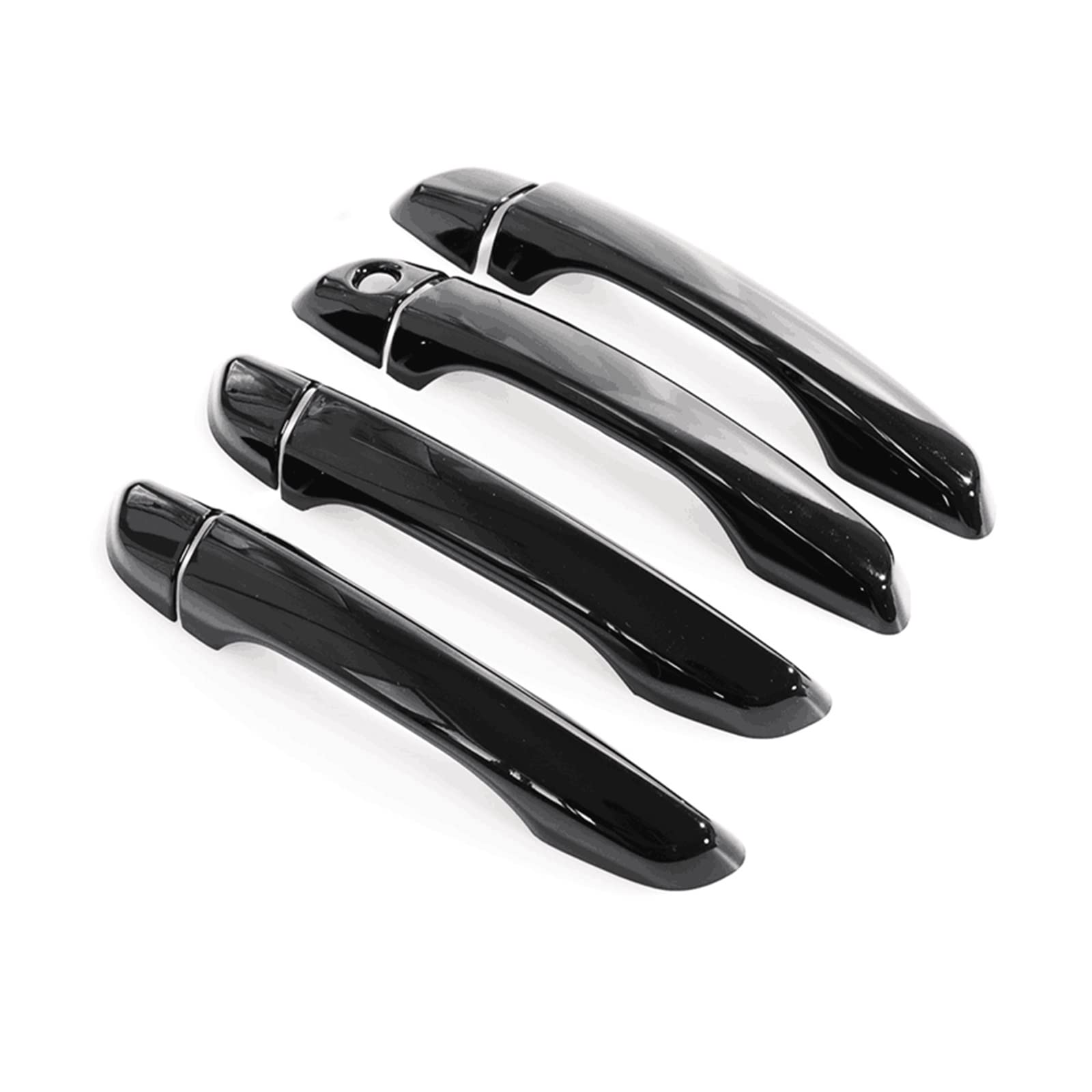 HILLAR Auto Außentürgriffe Für Hyundai I30 GT PD Für Elantra 2017 2018 2019 2020 2021 Glänzend Schwarz Auto Türgriff Abdeckung Trim Aufkleber Styling Außentürgriff Auto(Black no Button) von HILLAR