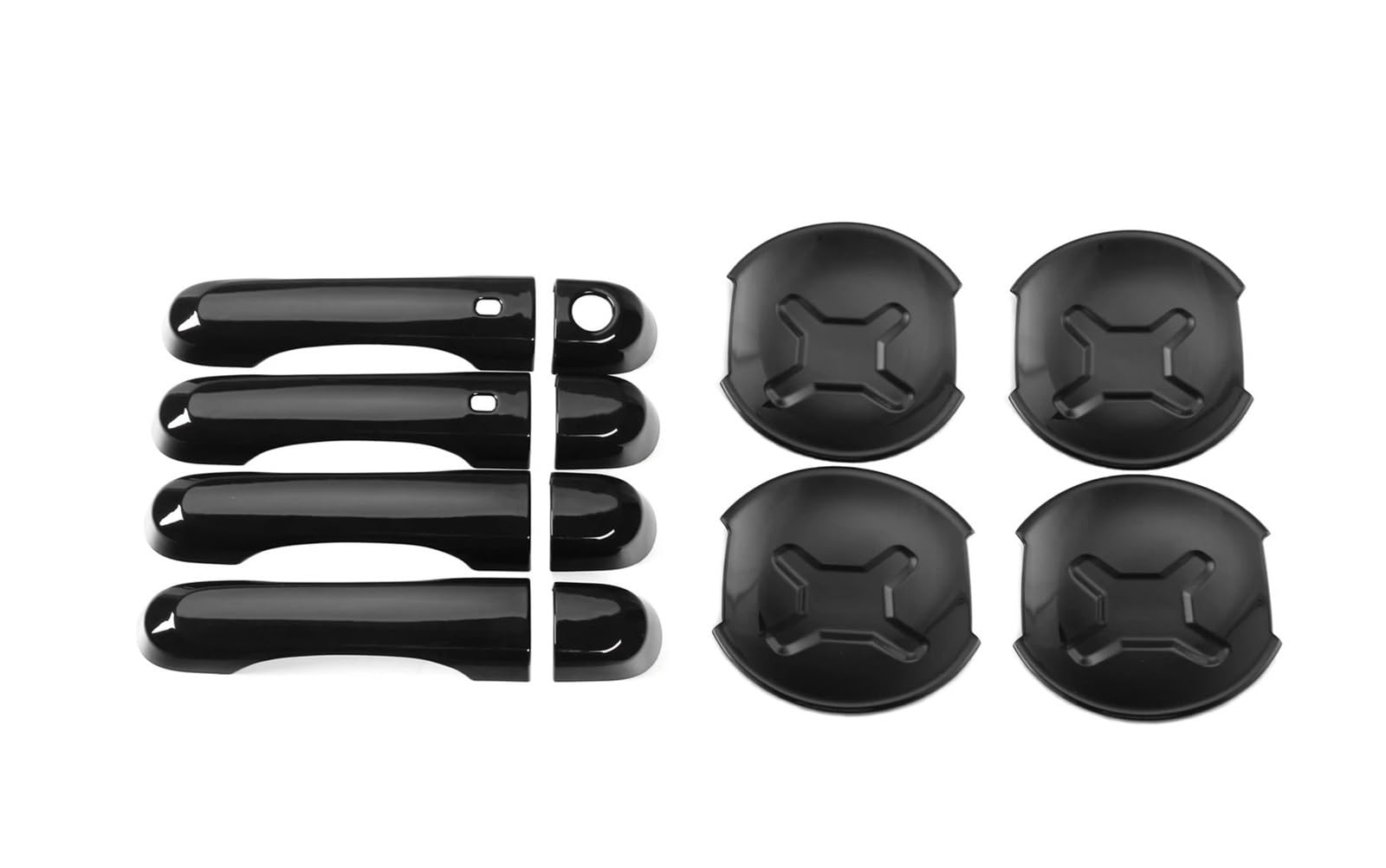 HILLAR Auto Außentürgriffe Für Jeep Für Renegade 2016 2017 2018 2019 2020 2021 2022 Auto Seite Türgriff Abdeckung Tür Griff Schüssel Dekoration Außentürgriff Auto(Black 12piece) von HILLAR