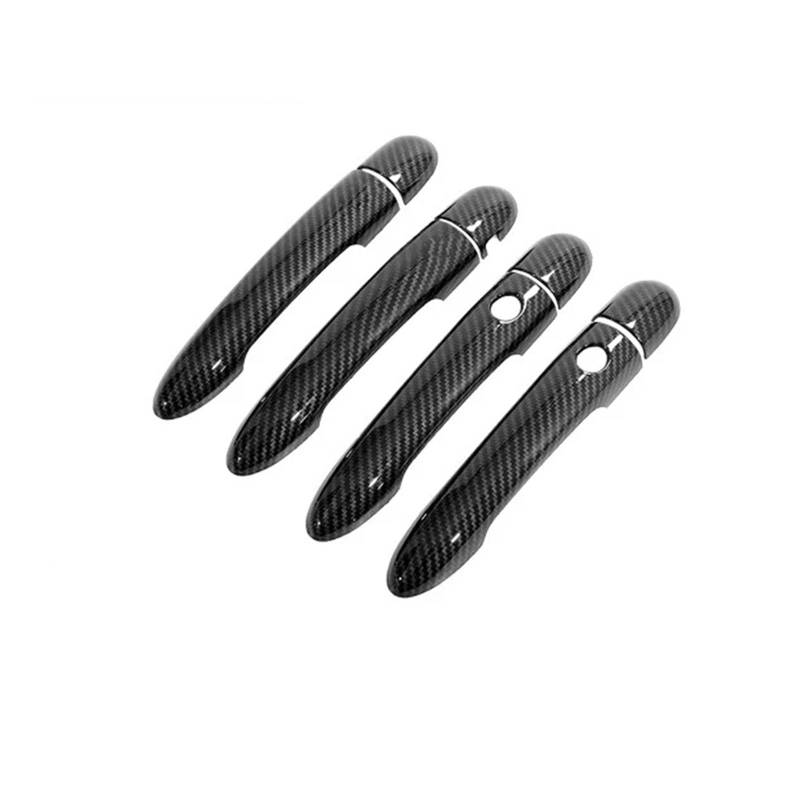 HILLAR Auto Außentürgriffe Für Koleos Für Samsung QM5 I MK1 2007~2017 Auto-Imitation Carbonfaser-Griffe Oder Chrom-Türgriffabdeckungen Außentürgriff Auto(Handle 2 Buttons) von HILLAR