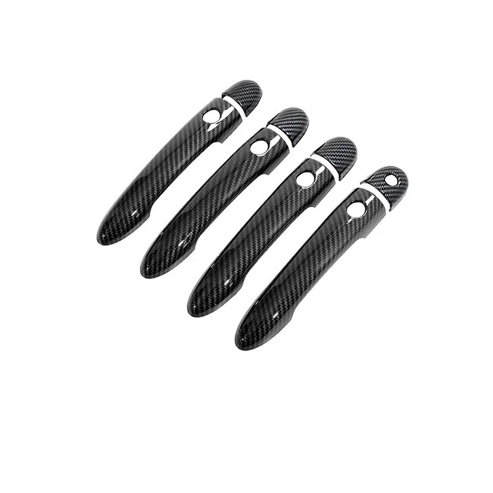 HILLAR Auto Außentürgriffe Für Koleos Für Samsung QM5 I MK1 2007~2017 Auto-Imitation Carbonfaser-Griffe Oder Chrom-Türgriffabdeckungen Außentürgriff Auto(Handle 4 Buttons A) von HILLAR