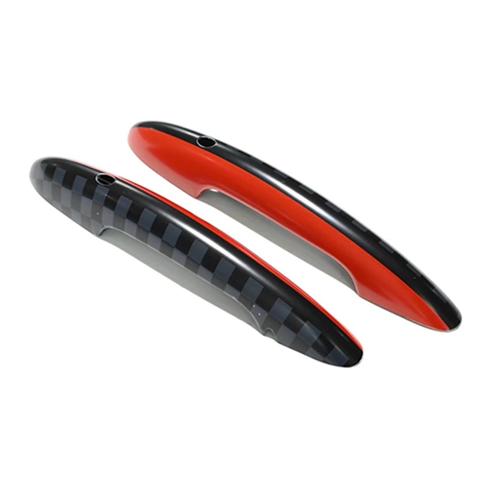 HILLAR Auto Außentürgriffe Für MINI Für Cooper S Für JCW F56 F57 Auto-Styling Außenteile Die Black Flag Türgriffabdeckung Aufkleber Trim Außentürgriff Auto(H,with Hole and Light) von HILLAR