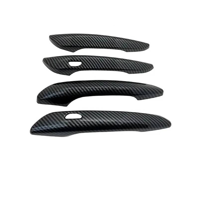 HILLAR Auto Außentürgriffe Für Mazda CX-30 DM CX30 2019-2024 2020 2021 Auto Türgriff Abdeckung Carbon Faser Chrom Außentürgriff Auto(Carbon Fiber) von HILLAR
