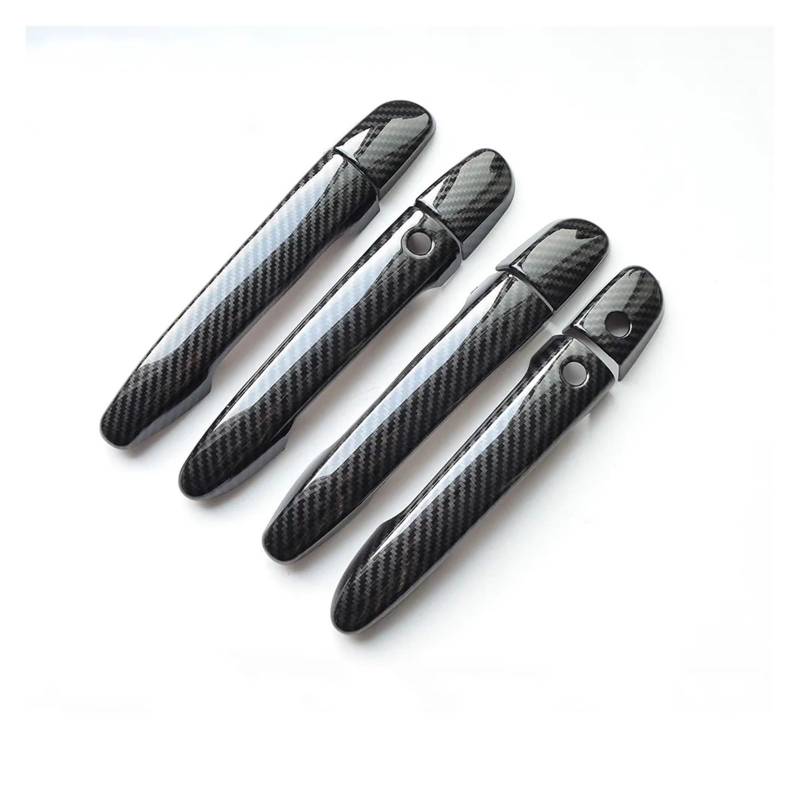 HILLAR Auto Außentürgriffe Für Mazda Cx-5 Cx5 CX 5 2012-2022 Carbon Fiber Chrom Auto Türgriff Abdeckung Dekor Trim Außentürgriff Auto(Carbon 2 Buttons) von HILLAR