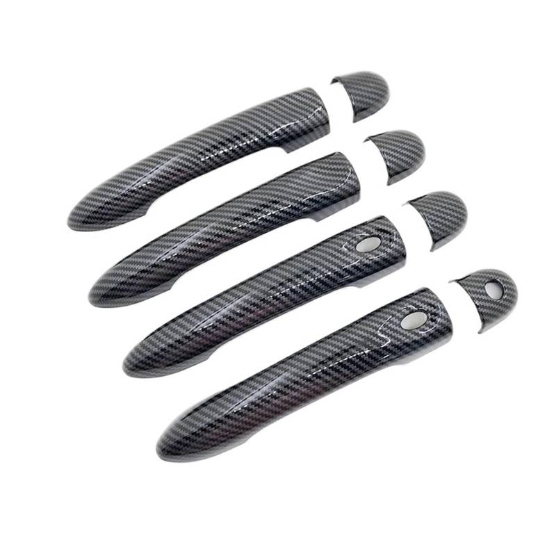 HILLAR Auto Außentürgriffe Für Megane 3 MK3 III Für Scala 2009~2017 Auto-Imitation Carbonfaser-Griff Oder Chrom-Türgriffabdeckung Außentürgriff Auto(1 Keyhole 2 Buttons) von HILLAR
