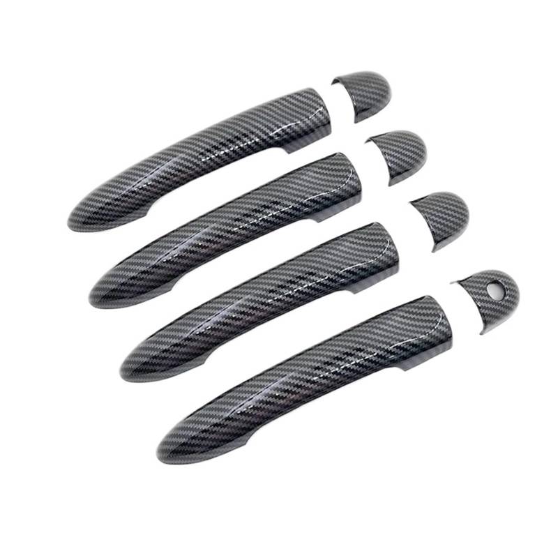 HILLAR Auto Außentürgriffe Für Megane 3 MK3 III Für Scala 2009~2017 Auto-Imitation Carbonfaser-Griff Oder Chrom-Türgriffabdeckung Außentürgriff Auto(1 Keyhole No Button) von HILLAR