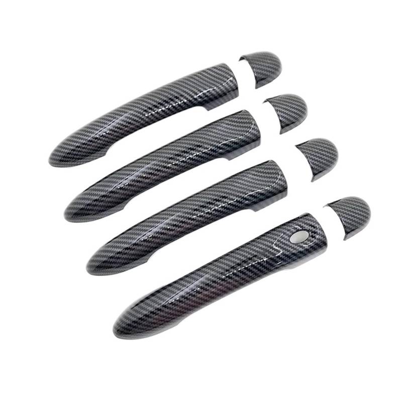 HILLAR Auto Außentürgriffe Für Megane 3 MK3 III Für Scala 2009~2017 Auto-Imitation Carbonfaser-Griff Oder Chrom-Türgriffabdeckung Außentürgriff Auto(No Keyhole 1 Button) von HILLAR
