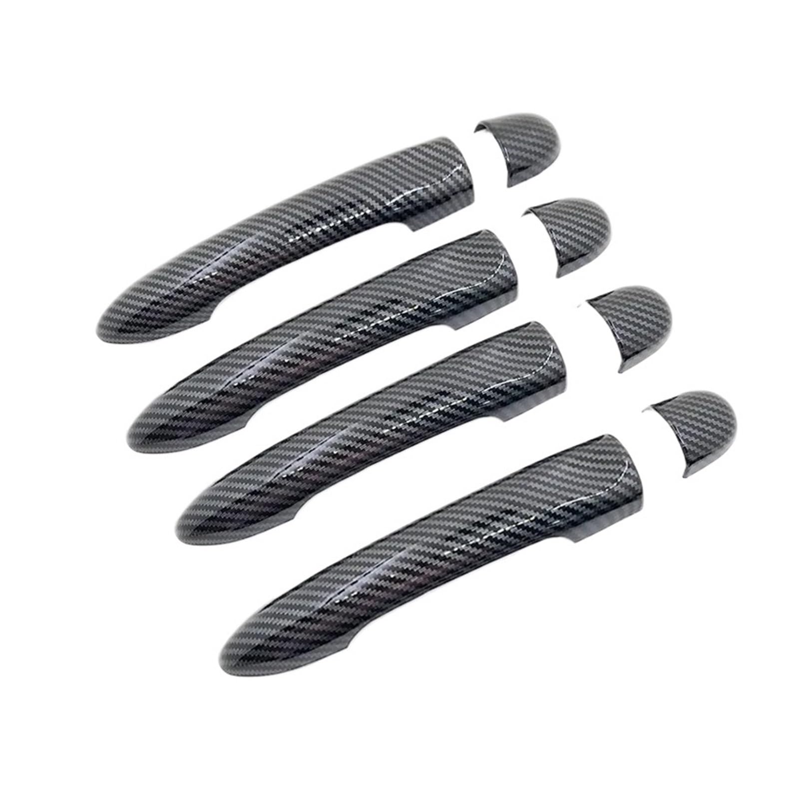 HILLAR Auto Außentürgriffe Für Megane 3 MK3 III Für Scala 2009~2017 Auto-Imitation Carbonfaser-Griff Oder Chrom-Türgriffabdeckung Außentürgriff Auto(No Keyhole No Button) von HILLAR