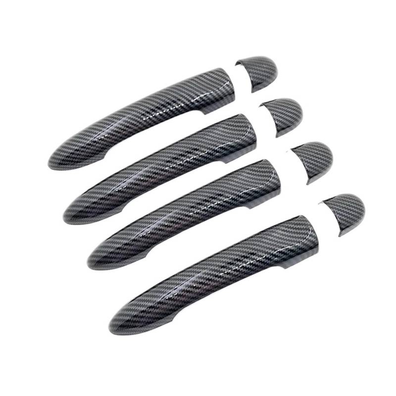 HILLAR Auto Außentürgriffe Für Megane 3 MK3 III Für Scala 2009~2017 Auto-Imitation Carbonfaser-Griff Oder Chrom-Türgriffabdeckung Außentürgriff Auto(No Keyhole No Button) von HILLAR