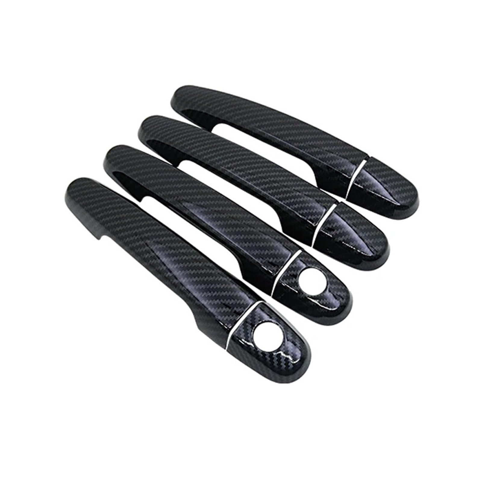 HILLAR Auto Außentürgriffe Für Peugeot 108 2014~2022 Auto-Imitation Carbonfaser-Griffe Oder Chrom-Türgriffe Abdeckung Autozubehör Außentürgriff Auto(Handle 2 Keyhole) von HILLAR