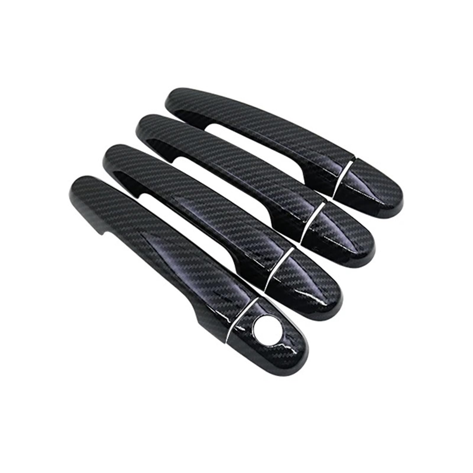 HILLAR Auto Außentürgriffe Für Peugeot 108 2015~2019 Auto Imitation Carbon Fiber Griffe Oder Chrom Türgriffe Auto Türgriff Abdeckungen Außentürgriff Auto(1Keyholes 4door) von HILLAR