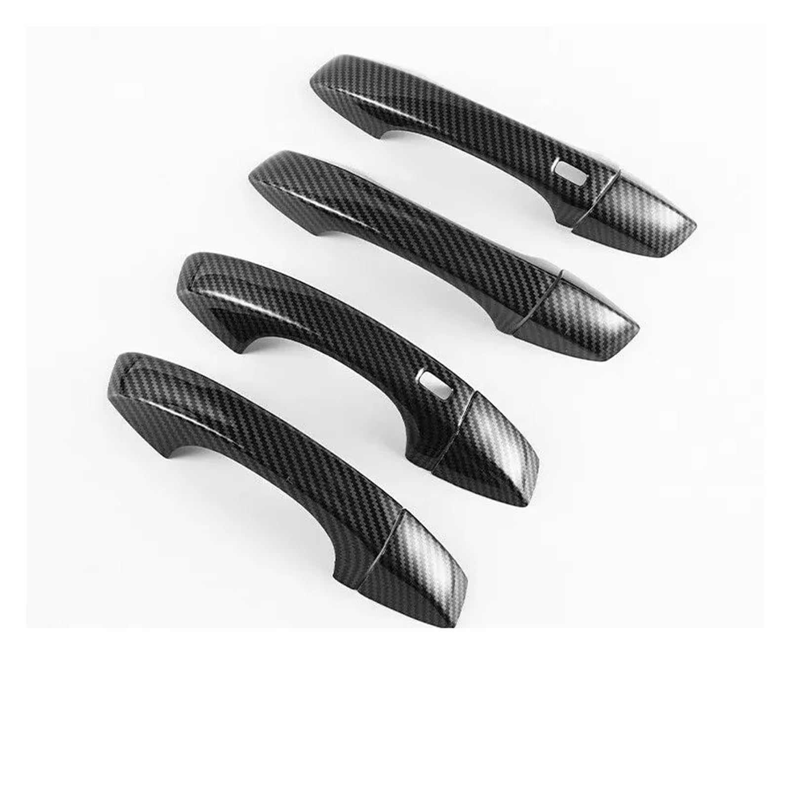 HILLAR Auto Außentürgriffe Für Skoda Für Kodiaq 2017-2023 Carbon Fiber Chrome Auto Seite Türgriff Abdeckung Schüssel Trim Aufkleber Styling Außentürgriff Auto(2 Buttons) von HILLAR