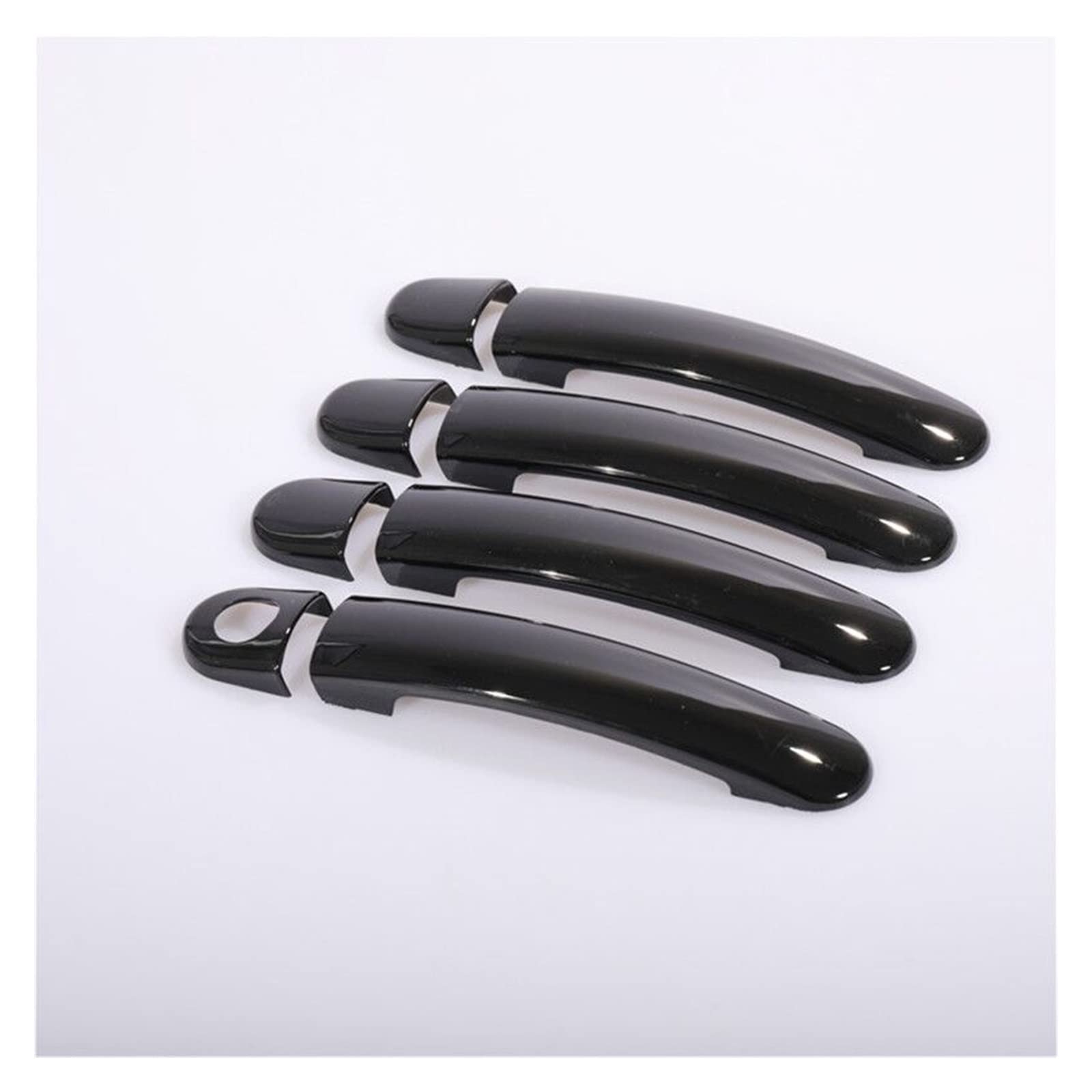 HILLAR Auto Außentürgriffe Für VW Für Golf 4 MK4 Für Kaninchen A4 1J 1997-2006 Glanzschwarz Chrom Autotürgriffabdeckungen Auto-Styling-Aufkleber Außentürgriff Auto(Model 1) von HILLAR
