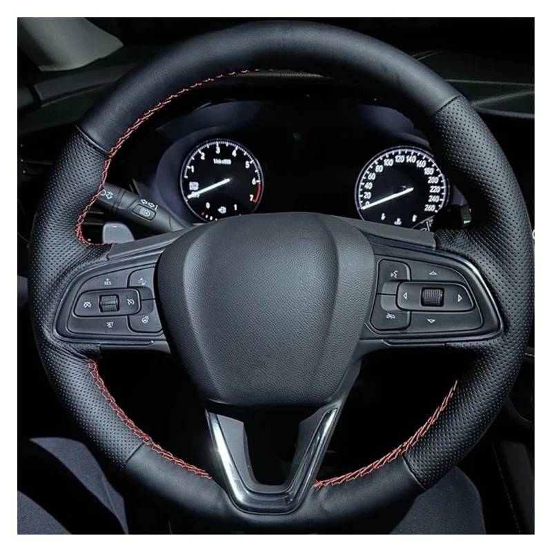 Lenkradbezug Für Buick Für Regal 2020-2023 Für Encore GX Für Envision Für Verano Für Locrossr Handnähendes Geflecht Aus Autolenkradabdeckung Lenkradcover(Gray Thread) von HILLAR
