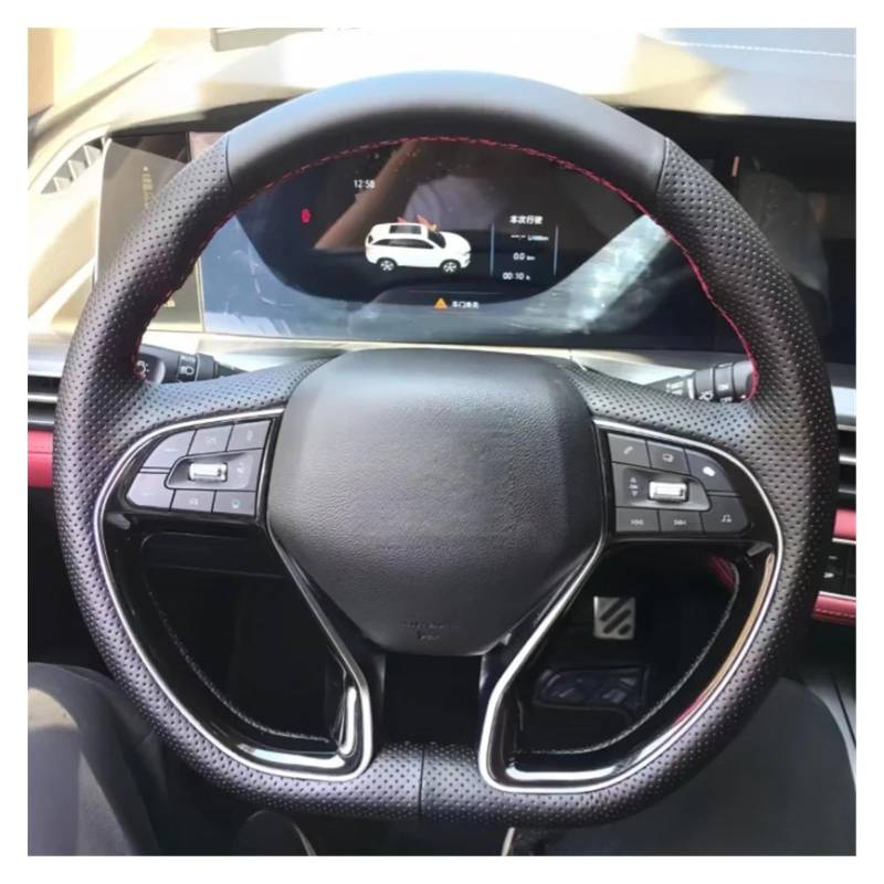 Lenkradbezug Für Changan CS75 Für Plus CS75 2020 20212022 2023 Autozubehör Auto Lenkradabdeckung Lenkradcover(Gray Thread) von HILLAR