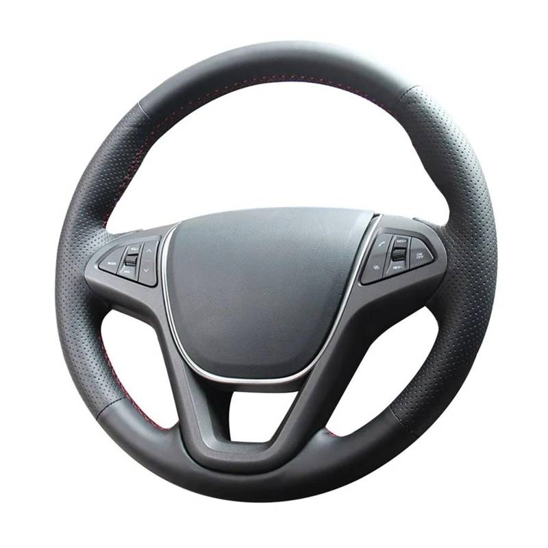 Lenkradbezug Für Chery Für Tiggo 5 2013 2014 2015 2016 DIY Schwarz Auto Lenkrad Abdeckungen Fall Lenkradcover(White Thread) von HILLAR