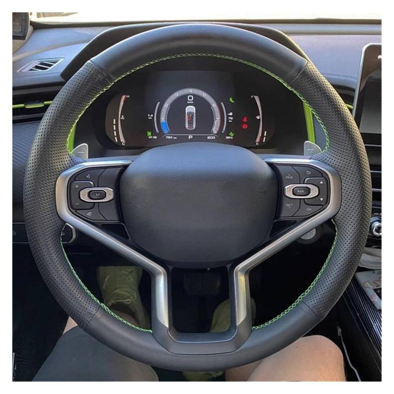 Lenkradbezug Für Haval H6 3. Für Generation 2021-2023 DIY Lenkradbezug Wrap Autozubehör Auto Lenkradbezug Lenkradcover(Gray Thread) von HILLAR