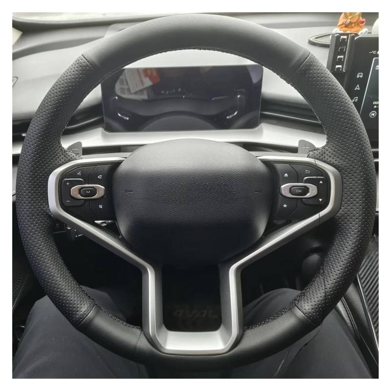 Lenkradbezug Für Haval H6 3. Für Generation 2021-2023 Lenkradbezug, Autolenkrad, rutschfest, Verschleißfest Lenkradcover(Gray Thread) von HILLAR