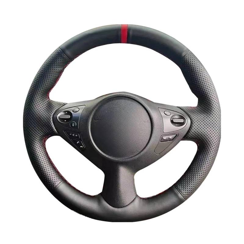 Lenkradbezug Für Infiniti FX FX35 FX37 FX50 2009-2013 QX70 rutschfeste PU-Ledergeflecht-Autolenkradabdeckung Lenkradcover(Yellow Thread) von HILLAR