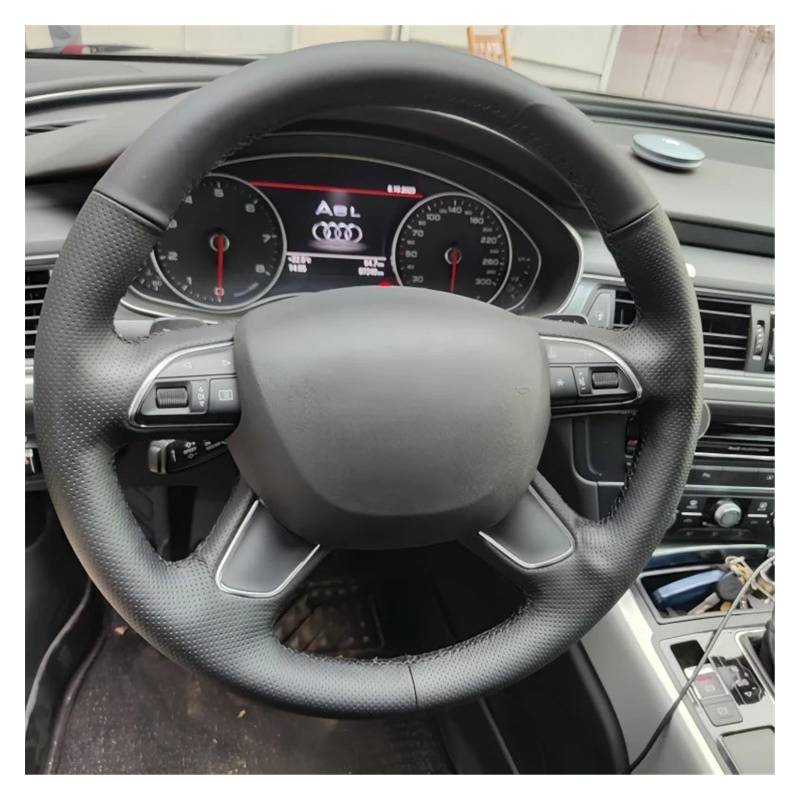 Lenkradbezug Für Q7 2012-2015 Für Q3 Für Q5 2013 2014 2015 2016 Für A4 (B8) Autozubehör Autolenkradabdeckung Lenkradcover(3 Colors Thread) von HILLAR