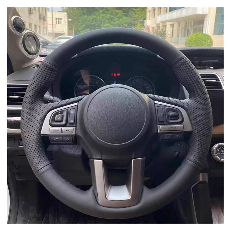 Lenkradbezug Für Subaru Für Legacy XV 2015-2017 Für Outback 2014-2017 Für Forester 2015-2018 DIY Auto Lenkradbezug Braid Lenkradcover(Gray Thread) von HILLAR