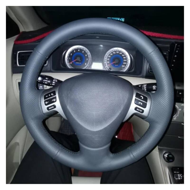 Lenkradbezug Für Toyota Für Corolla 2009-2013 Für Matrix 2009-2010 DIY Lenkradbezug Wrap Auto Lenkradbezug Braid Lenkradcover(Light Blue Thread) von HILLAR