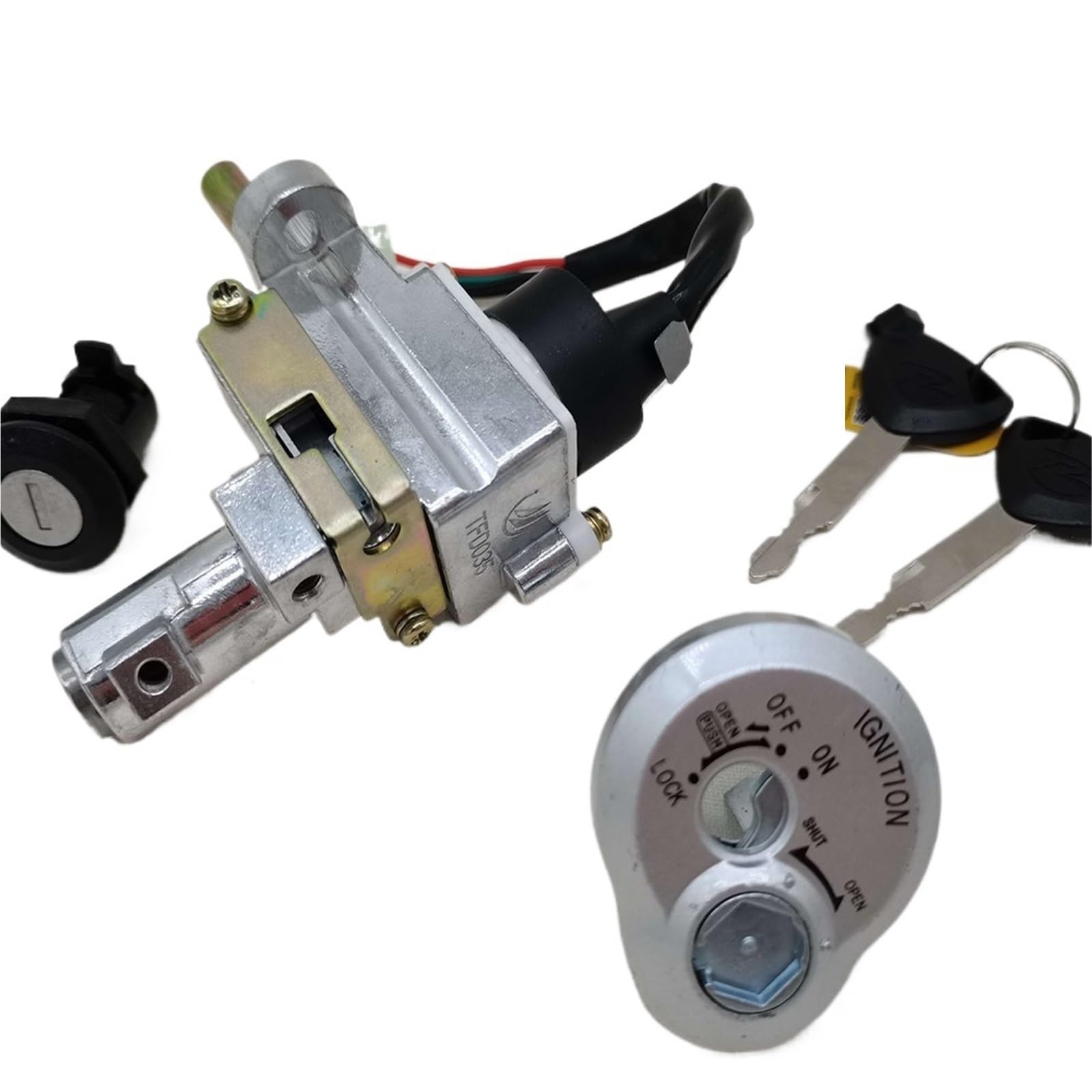 Motorrad Zündschalter Für Bws125 Für Zuma125 Yw125 Toolbox Schlösser Mit 2 Schlüssel B047 Roller Tür Schlüssel Zündung Schalter Set Schloss Motorrad Zuendschloss(Gourd-Shaped) von HILLAR