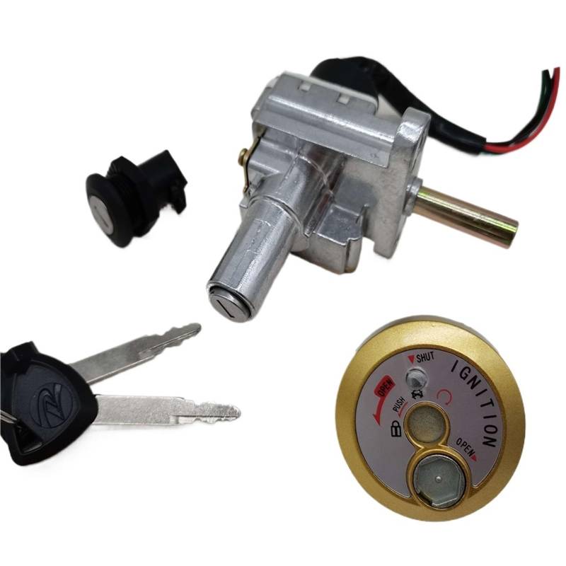 Motorrad Zündschalter Für Bws125 Für Zuma125 Yw125 Toolbox Schlösser Mit 2 Schlüssel B047 Roller Tür Schlüssel Zündung Schalter Set Schloss Motorrad Zuendschloss(Round) von HILLAR