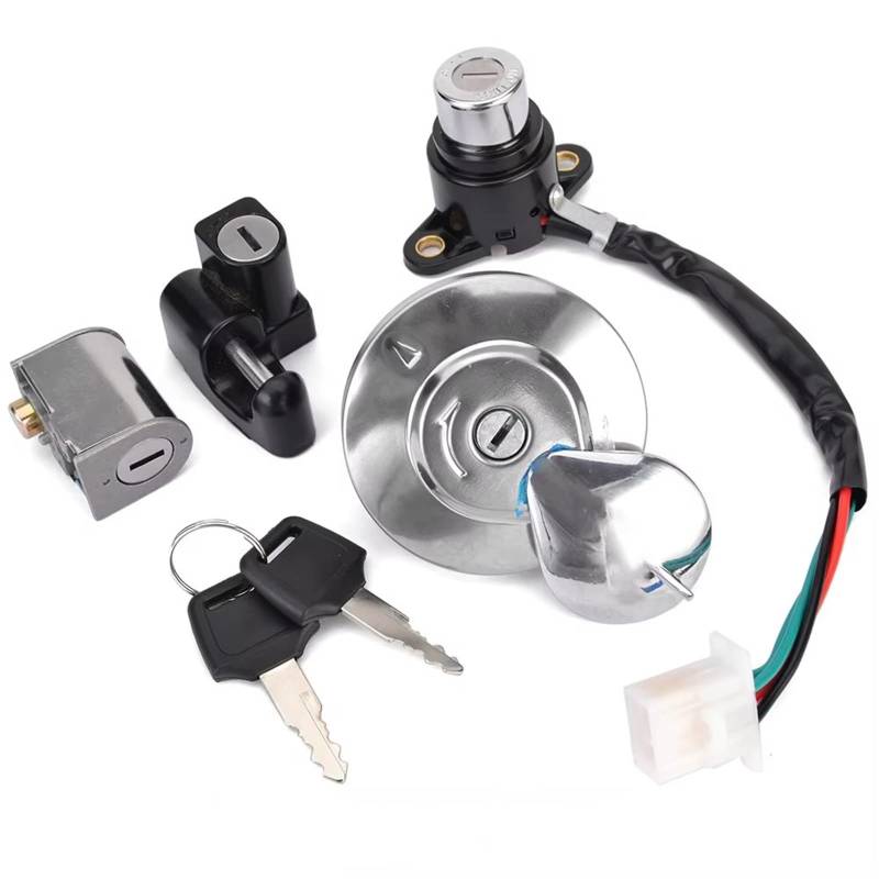 Motorrad Zündschalter Für CMX250 Für REBEL250 1985-2014 CA 125 1995-1999 Für CMX 250 CA125 Zündschloss Tankdeckel Abdeckung Schlüsselschloss Set Motorrad Zuendschloss von HILLAR