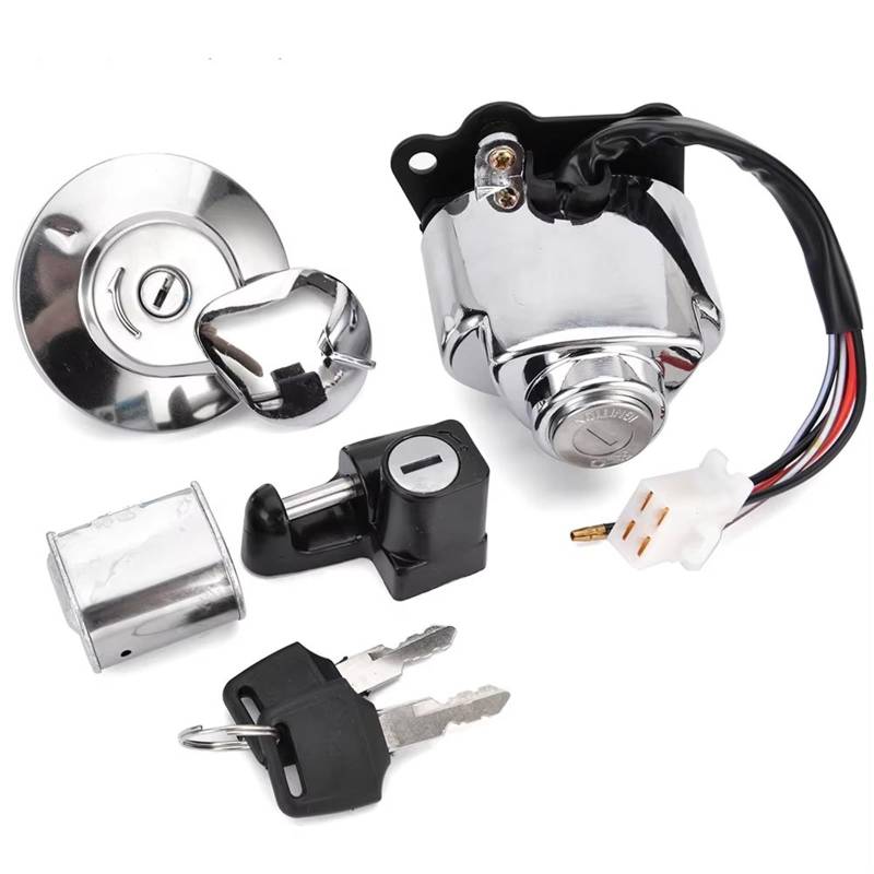 Motorrad Zündschalter Für VT250 Für Magna 250 Für Steed Für Shadow 400 VT600 Zündschalter Tankdeckel Sitzschloss Schlüsselsatz Motorrad Zuendschloss von HILLAR