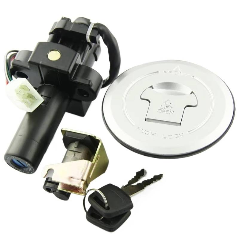 Motorrad Zündschalter Für X4 CB1300 1997 1998-2000 Motorrad Zündschloss Kraftstoffschloss Gastank Sitzbezug Schlösser Inklusive Schlüssel Motorrad Zuendschloss von HILLAR