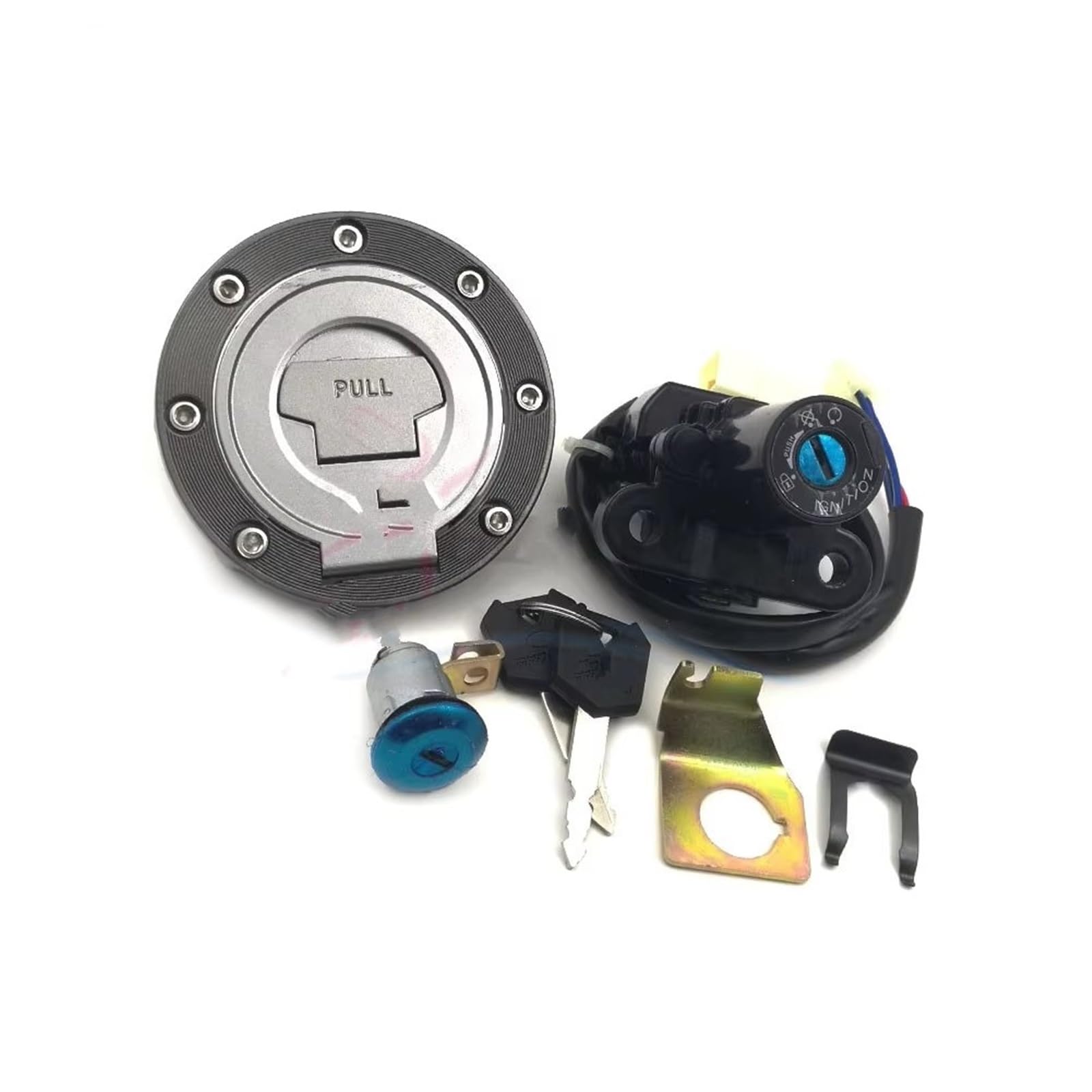 Motorrad Zündschalter Für YZF R1 2002-2003, 2007-2010 R6 2004, 2006-2013 Für FJR1300 01-10 FZ6 R6S Zündschloss Sitzschloss Tankdeckel Mit Schlüssel Motorrad Zuendschloss Motorrad Zündschalter Für YZF R1 2002-2003, 2007-2010 R6 2004, 2006-2013 Für FJR1300 01-10 FZ6 R6S Zündschloss Sitzschloss Tankdeckel Mit Schlüssel Motorrad Zuendschloss von HILLAR