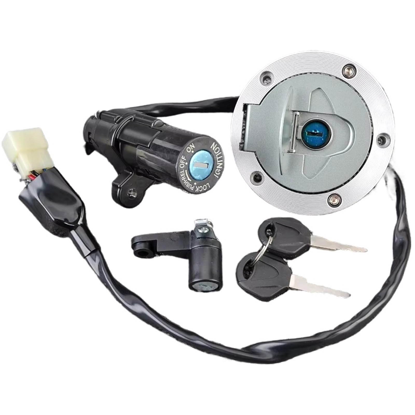 Motorrad Zündschalter Für YZF R3 R25 Für YZF-R3 2015-2018 Kraftstoff Tank Kappe Zündung Schalter Sitz Schloss Mit Schlüssel 1WD-XH250-00 1WD-WF461-00 Motorrad Zuendschloss Motorrad Zündschalter Für YZF R3 R25 Für YZF-R3 2015-2018 Kraftstoff Tank Kappe Zündung Schalter Sitz Schloss Mit Schlüssel 1WD-XH250-00 1WD-WF461-00 Motorrad Zuendschloss von HILLAR