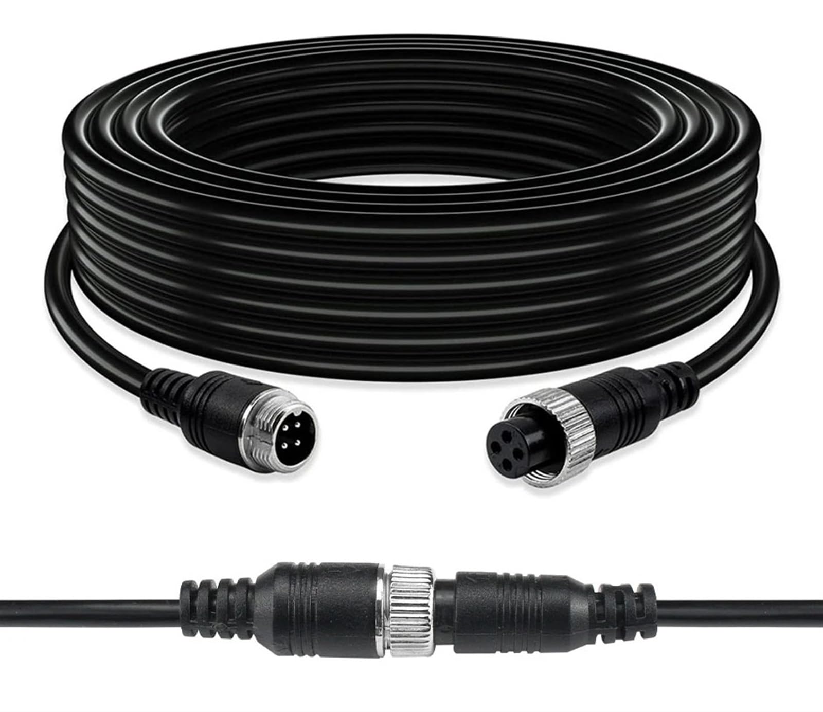 Rückansicht Kamera Für LKW Für Bus Monitor Kamera Verbindung 4 Pin Luftfahrt Verlängerung Video Kabel 3 * M 5M 10M 15M 20M Rückfahrkamera(3m) von HILLAR