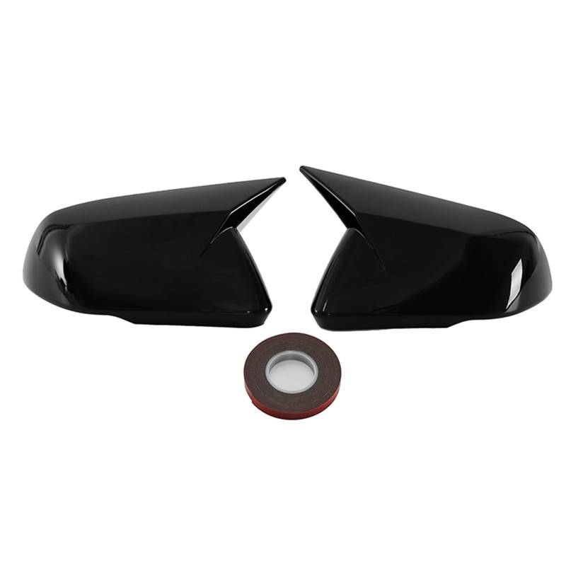 Rückspiegelkappe Für Ford Für Mustang 15-22 Version Ohne Spiegel Anzeige Flügel Rückspiegel Abdeckung Cap Trim Carbon Faser Glänzend Schwarz Auto Spiegelkappen(Glossy Black) von HILLAR