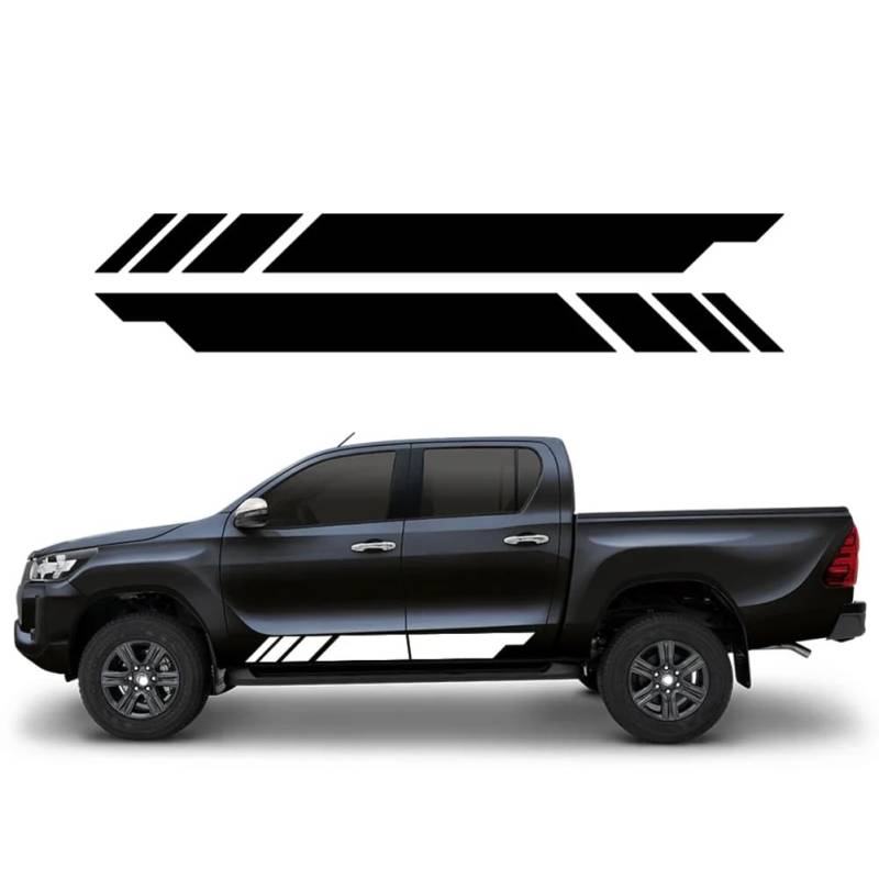 2 Stück Pickup-Auto-Seitentüraufkleber, für T=oyota, für Hilux SR5 SR GR 2005 2019 AN10 AN20 AN30 Auto-Styling-Vinyl-Aufkleber Autozubehör von HILQBUFN