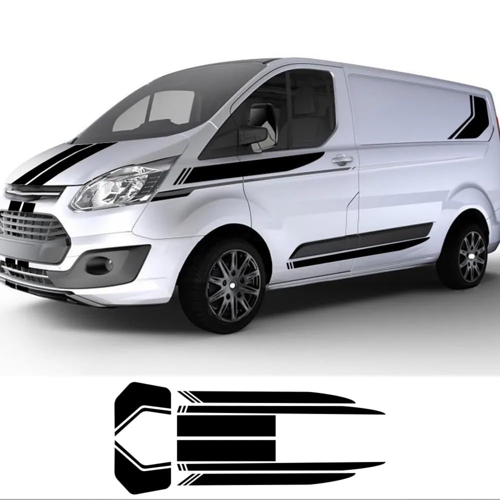 2 Teile/los Autoaufkleber, für Ford Transit Tourneo Custom MK7 MK8 MK9 Sport Stripe KIT Van Vinyl Aufkleber Tuning Autozubehör 2 Teile/los Autoaufkleber, für Ford Transit Tourneo Custom MK7 MK8 MK9 Sport Stripe KIT Van Vinyl Aufkleber Tuning Autozubehör von HILQBUFN