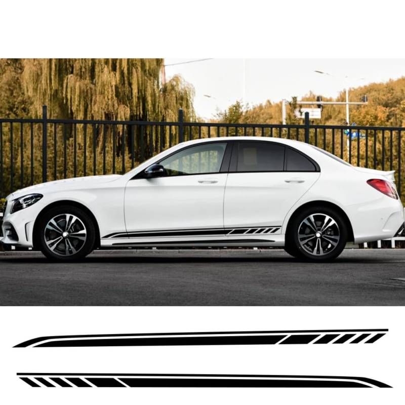 Auto-Seitenstreifen-PVC-Aufkleber, für B=ENZ W205 W204 W203 W212 C-Klasse C180 C200 C300 C63 Vinyl-Styling-Tuning-Zubehör von HILQBUFN