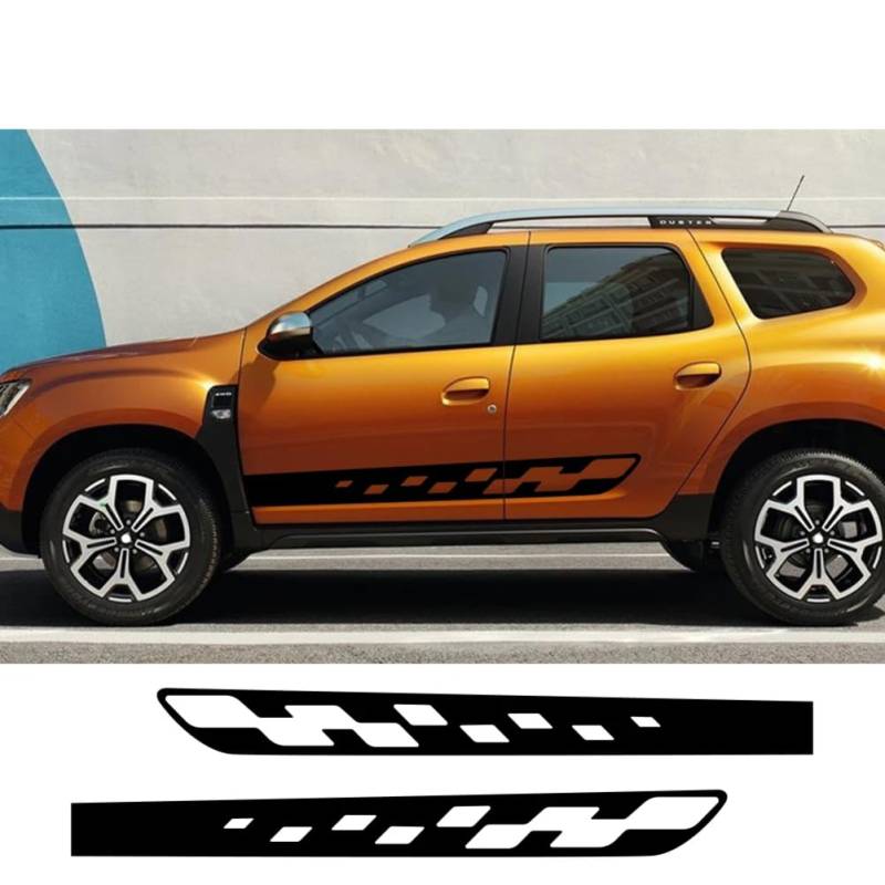 Autotür-Seitenaufkleber, DIY-Auto-Vinylfolie, Sportgrafiken, Styling-Aufkleber, Auto-Tuning-Zubehör, für R=enault Dacia Duster von HILQBUFN