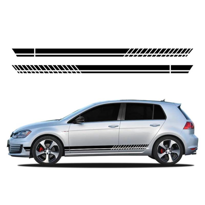 Autotür-Seitenschweller-Vinyl-Aufkleber, Rennstreifen-Aufkleber, Grafikzubehör, für V=W, für Golf 8 7 5 4 6 MK8 MK7 MK5 MK6 MK4 von HILQBUFN