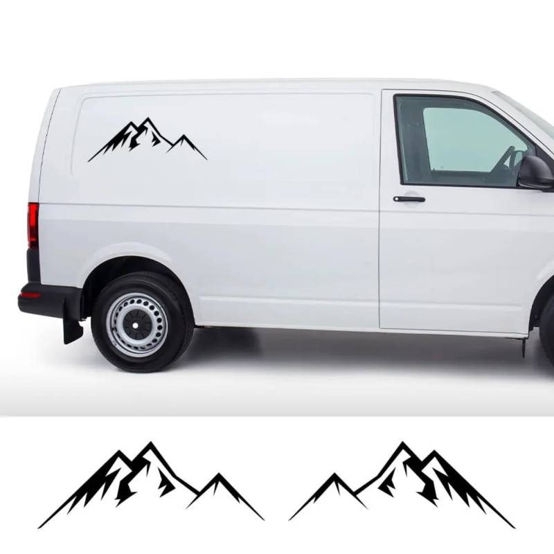 Für V=W Transporter T3 T4 T5 T6 2 STÜCKE Autoaufkleber Camper Van Custom Mountain Graphics Vinyl Aufkleber Tuning Zubehör von HILQBUFN