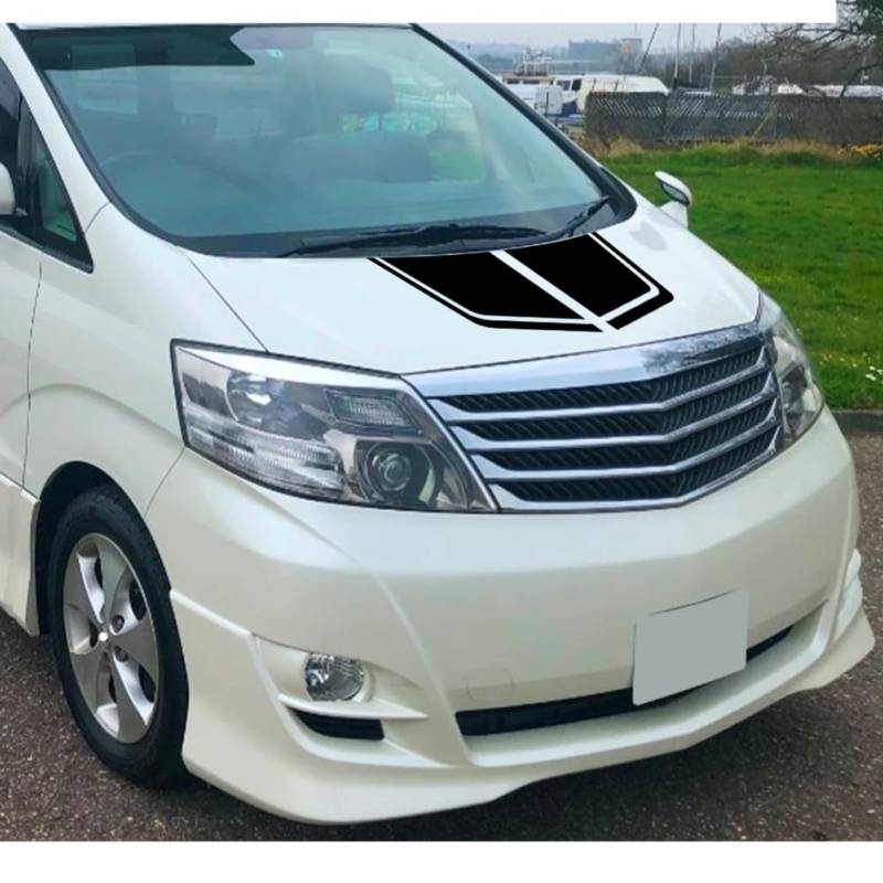 Van Hood Aufkleber, Für T=oyota Alphard Vellfire MVP Car Camper Grafik Benutzerdefinierte Abdeckung Vinyl Dekor Aufkleber Tuning Autozubehör von HILQBUFN